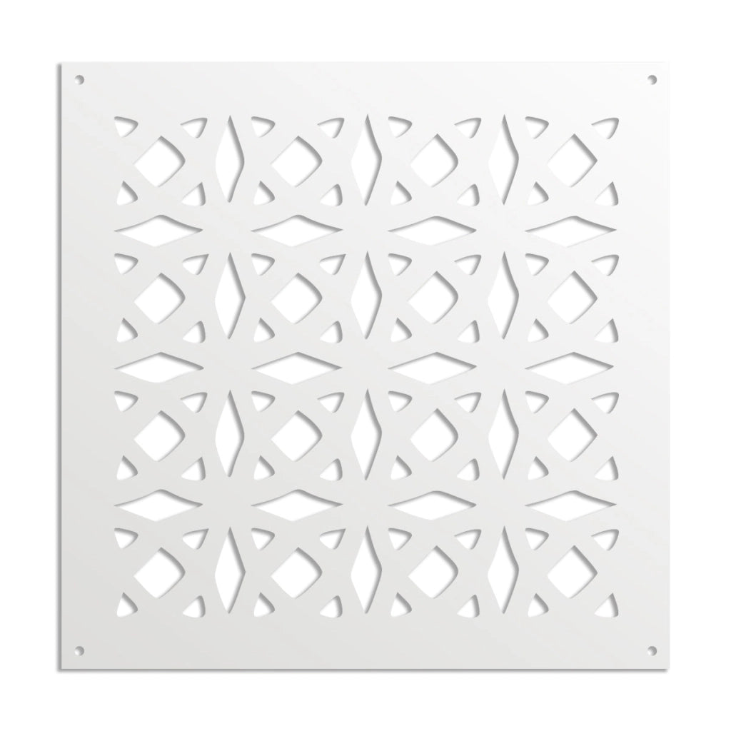 PLENITUDE - Pannello in PVC traforato - Parasole Misura: 73x73 cm, Colore: bianco