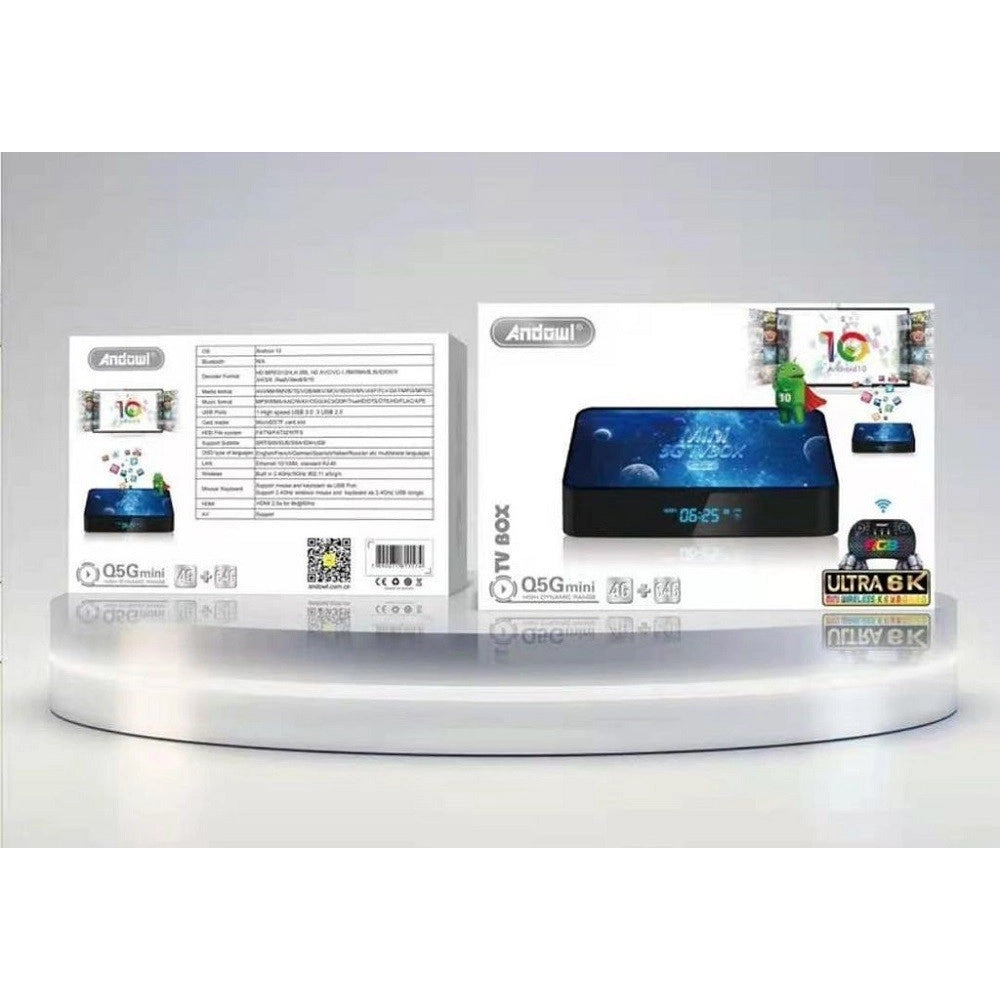 Trade Shop - Tv Box Q5gmini Ultra 6k Hd 4g Ram + 64g Wi-fi Android 10 Smart Tv Box Tastiera -