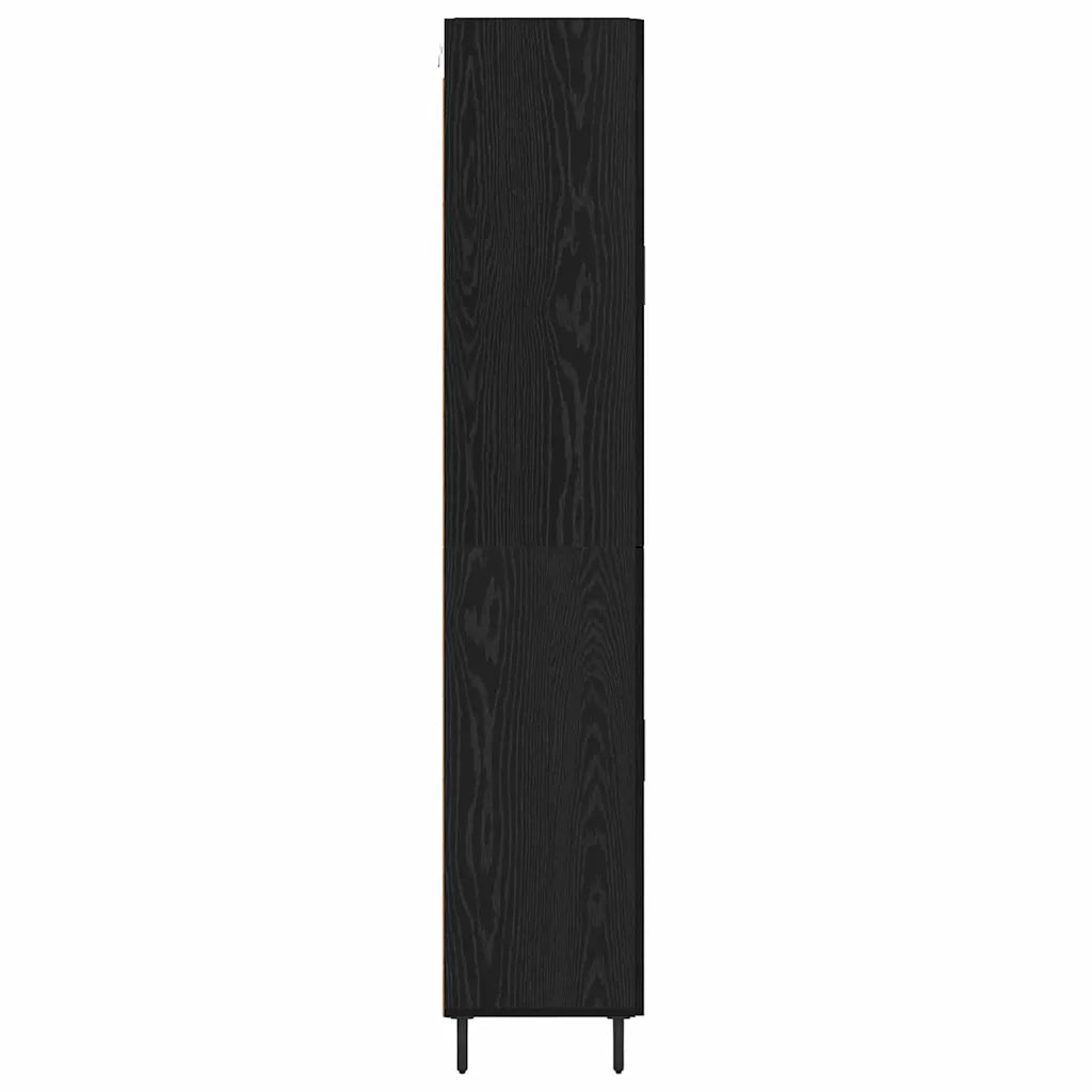 Credenza 2 pz | Madia | Buffet da pranzo | Armadio da pranzo Rovere Nero Legno multistrato
