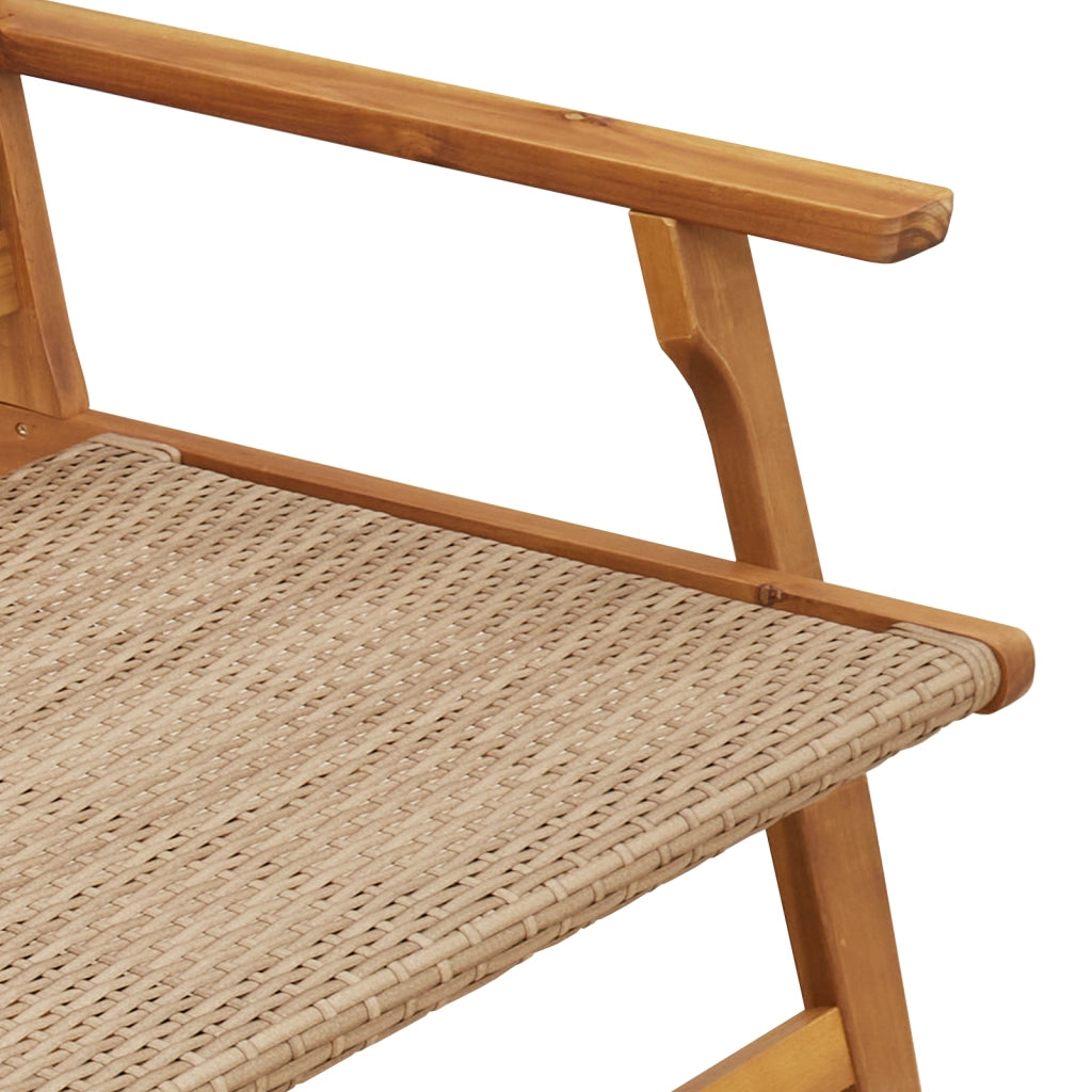 sedie da giardino 2 pcs beige 76x67x73.5 cm legno massello di acacia