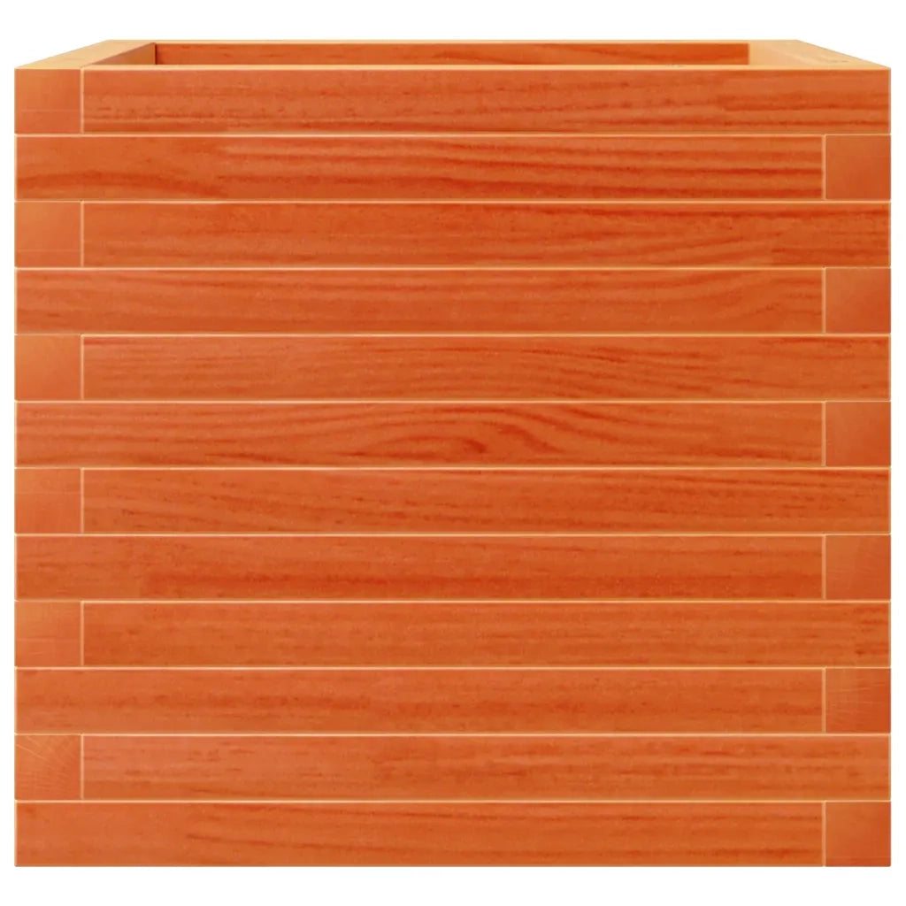 vidaXL Fioriera Giardino Marrone Cera 50x50x45,5cm Legno Massello Pino