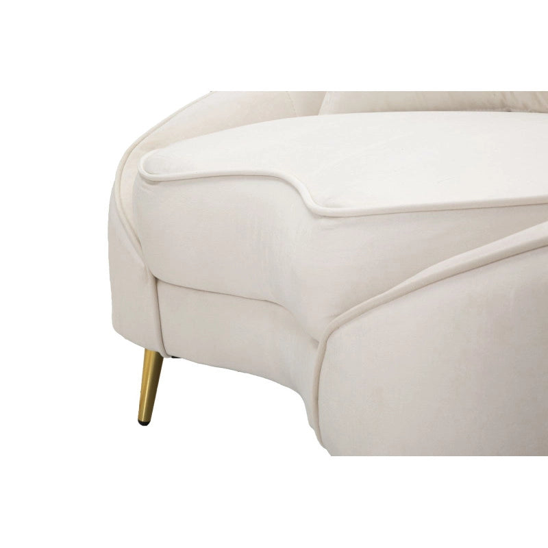 Divanetto 2 Posti Oslo Con Cuscini Crema cm 148x84x68