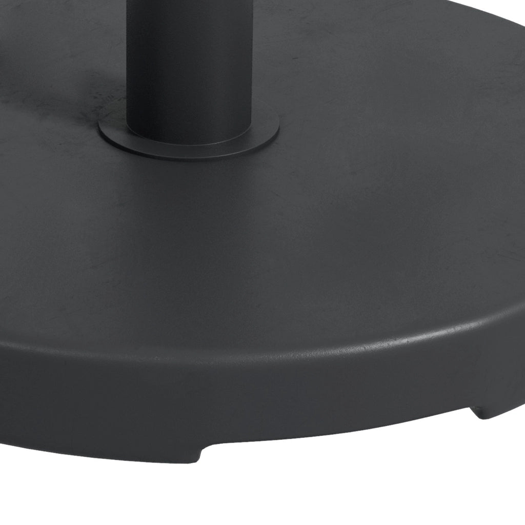 Base per Ombrellone Ø46,5 cm da 15kg per Pali da Ø3,8 e Ø4,8 cm in Plastica e Cemento Nero