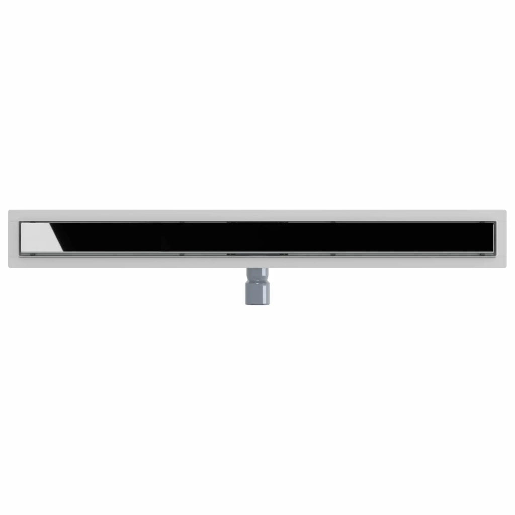 Drenaggio doccia con copertura in vetro Nero 100 cm CFW6860734