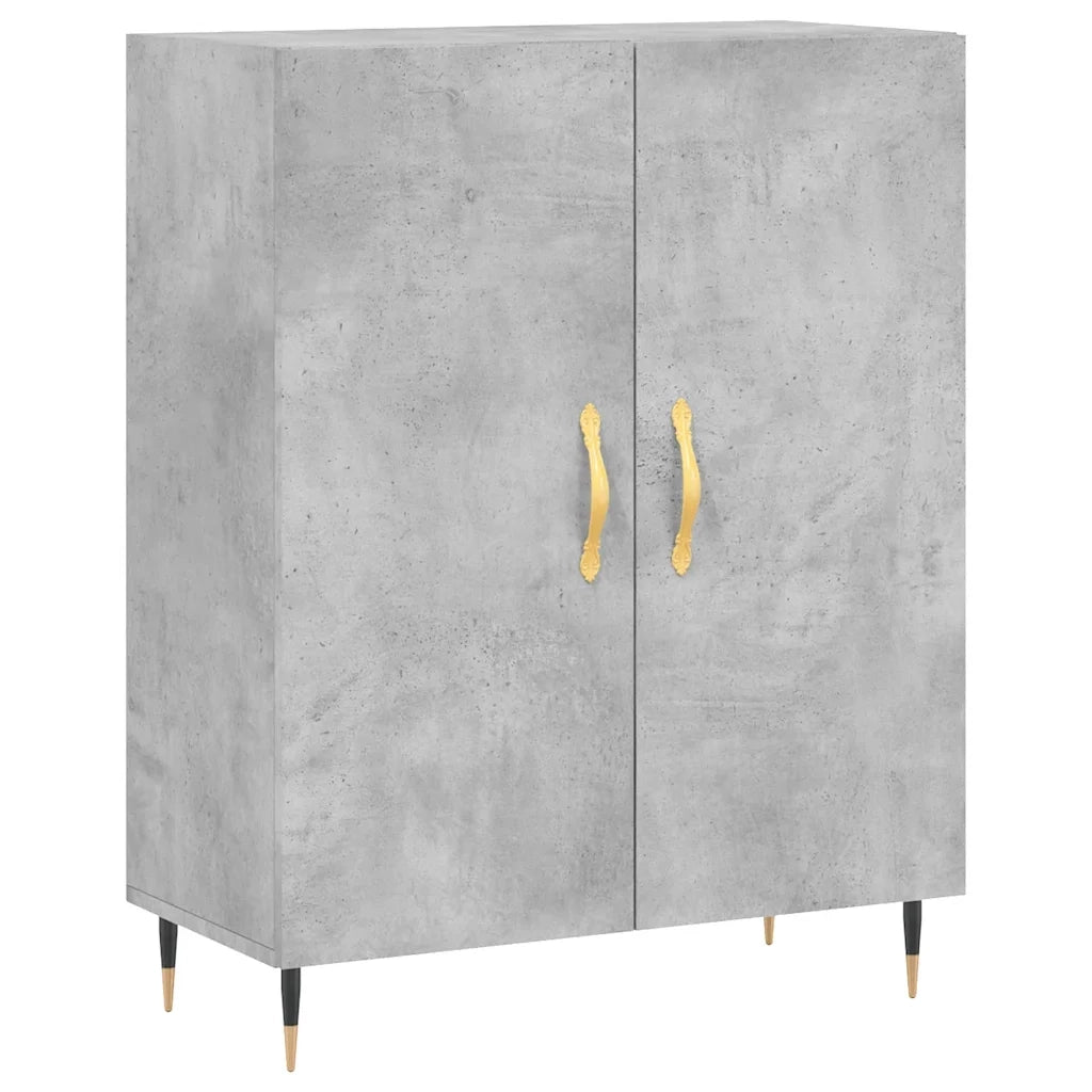 Credenza Grigio Cemento 69,5x34x180 cm in Legno Multistrato 3195663