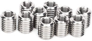 Inserto di riparazione a viti 10pz - Inserzione a mozzo - Acciaio inossidabile - M6x1.0/M10x1.5 - Lunghezza 12mm - Slitze
