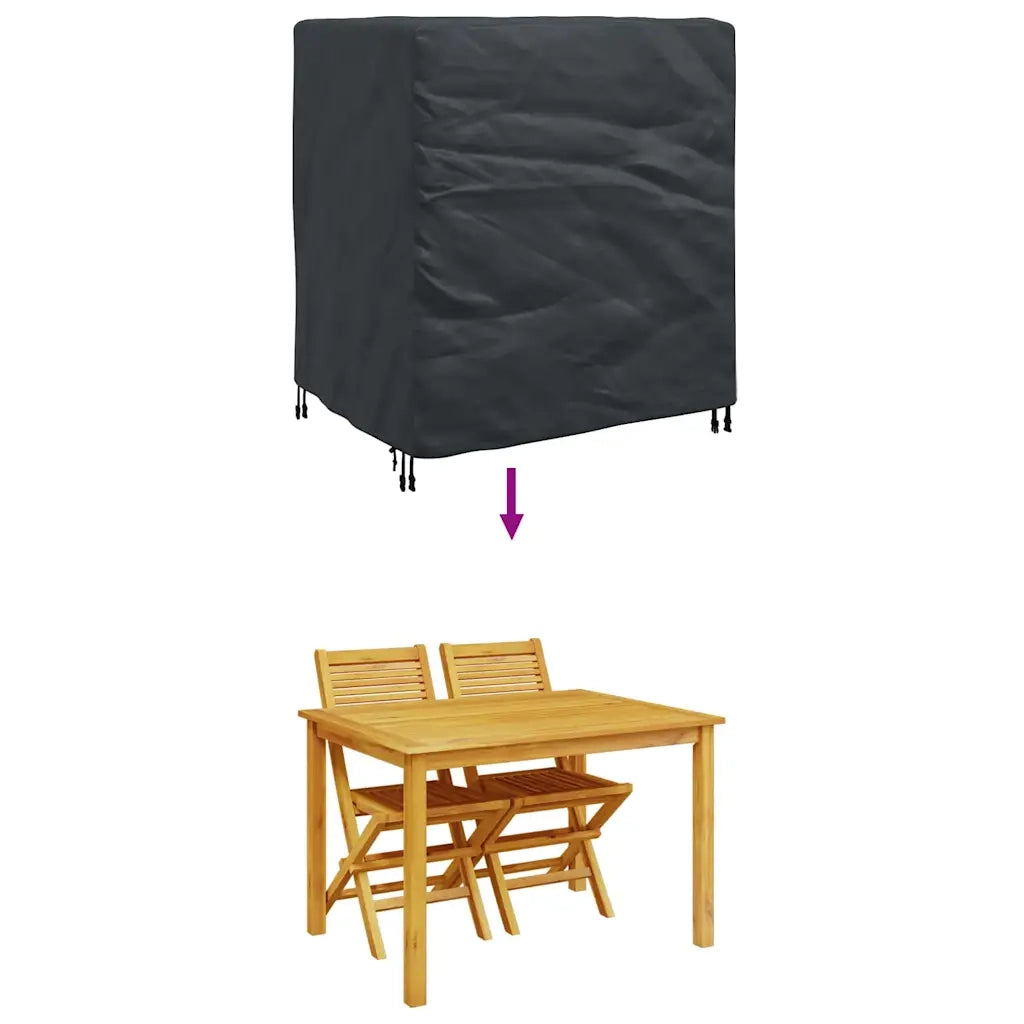 vidaXL Copertura per mobili da esterno Nero 116 x 100 x 120 cm 210D