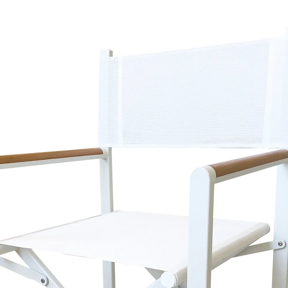 Set di 2 Sedie Regista Fellini - Bianco/Legno