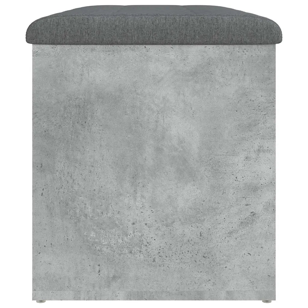 Panca Portaoggetti-Sgabello-Panca con Contenitore Grigio Cemento 82x42x45 cm Legno Multistrato