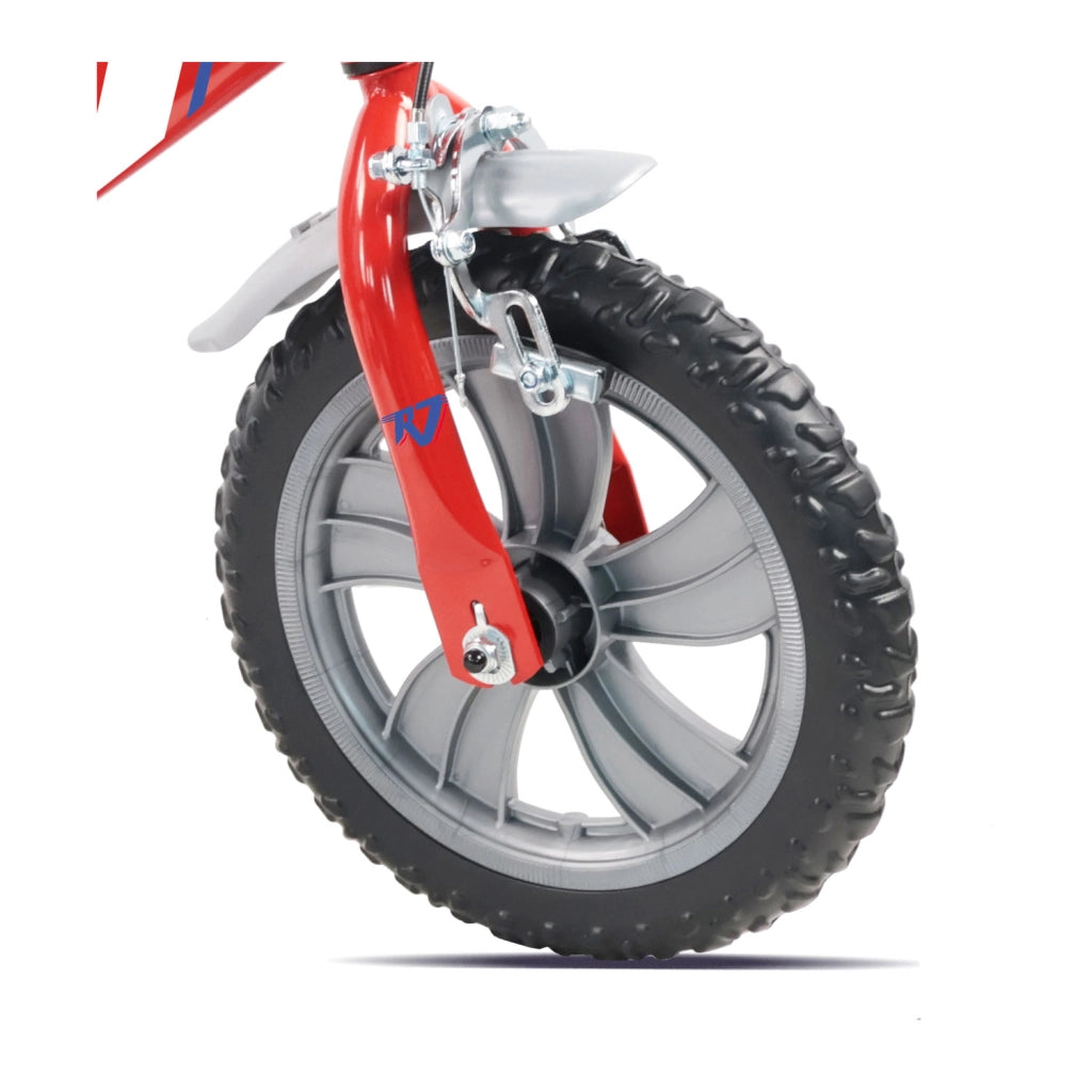 Bicicletta per Bambini 12" Rocket Freno Caliper e Stabilizzatori in Acciaio Hi-Ten Rosso