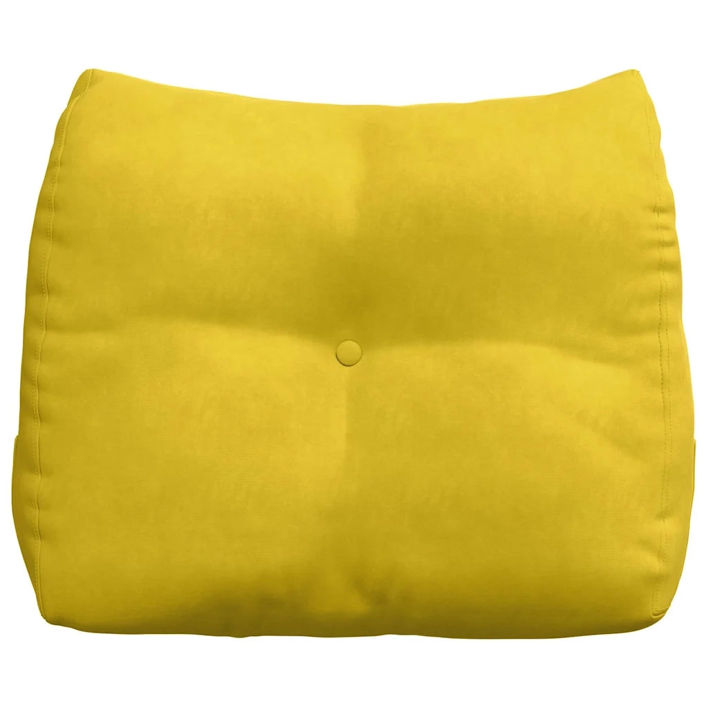 Cuscino per Schiena | Cuscino dorsale Giallo 60 x 24 x 50 cm Velluto