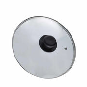 COPERCHIO VETRO TEMPERATO PER PENTOLE E PADELLE Diametro 28cm BORDI INOX vapore - UNIVERSALE