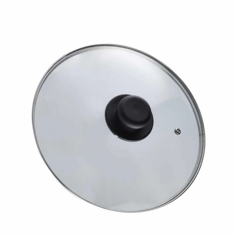 COPERCHIO VETRO TEMPERATO PER PENTOLE E PADELLE Diametro 28cm BORDI INOX vapore - UNIVERSALE