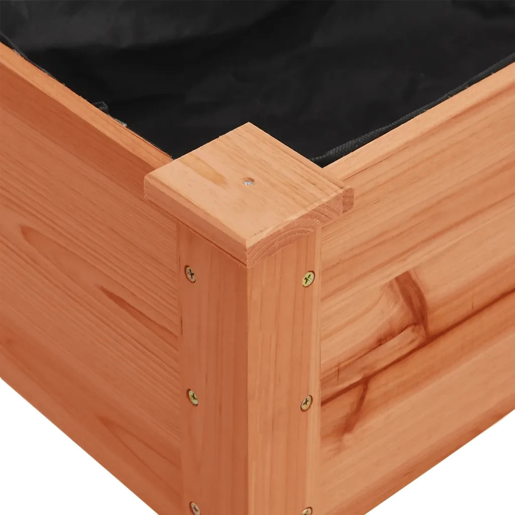 Fioriera con Fodera-Vaso-Contenitore per Piante Marrone 118x59x76cm Legno Massello di Abete