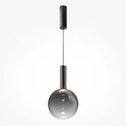 Maytoni Lampadario moderno Nebula 1 luce LED integrato nero metallo vetro