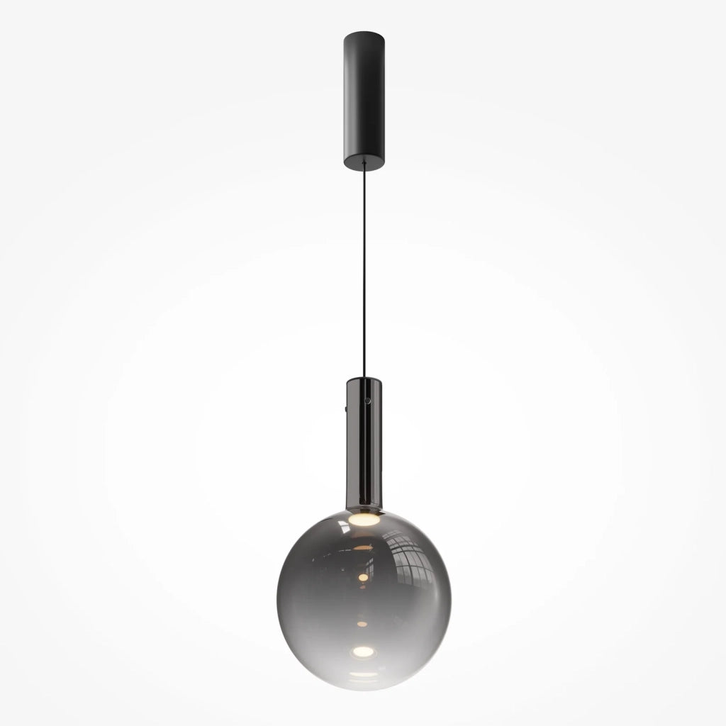 Maytoni Lampadario moderno Nebula 1 luce LED integrato nero metallo vetro