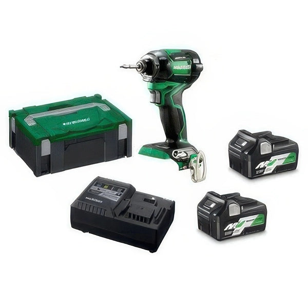 Avvitatore a Impulsi HiKOKI WH36DC 36V Brushless 215 Nm IP56 con 2 Batterie MultiVolt