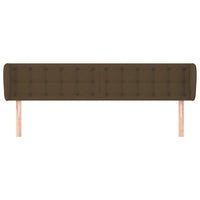 Testiera ad Orecchio Marrone Scuro 163x23x78/88 cm in Tessuto