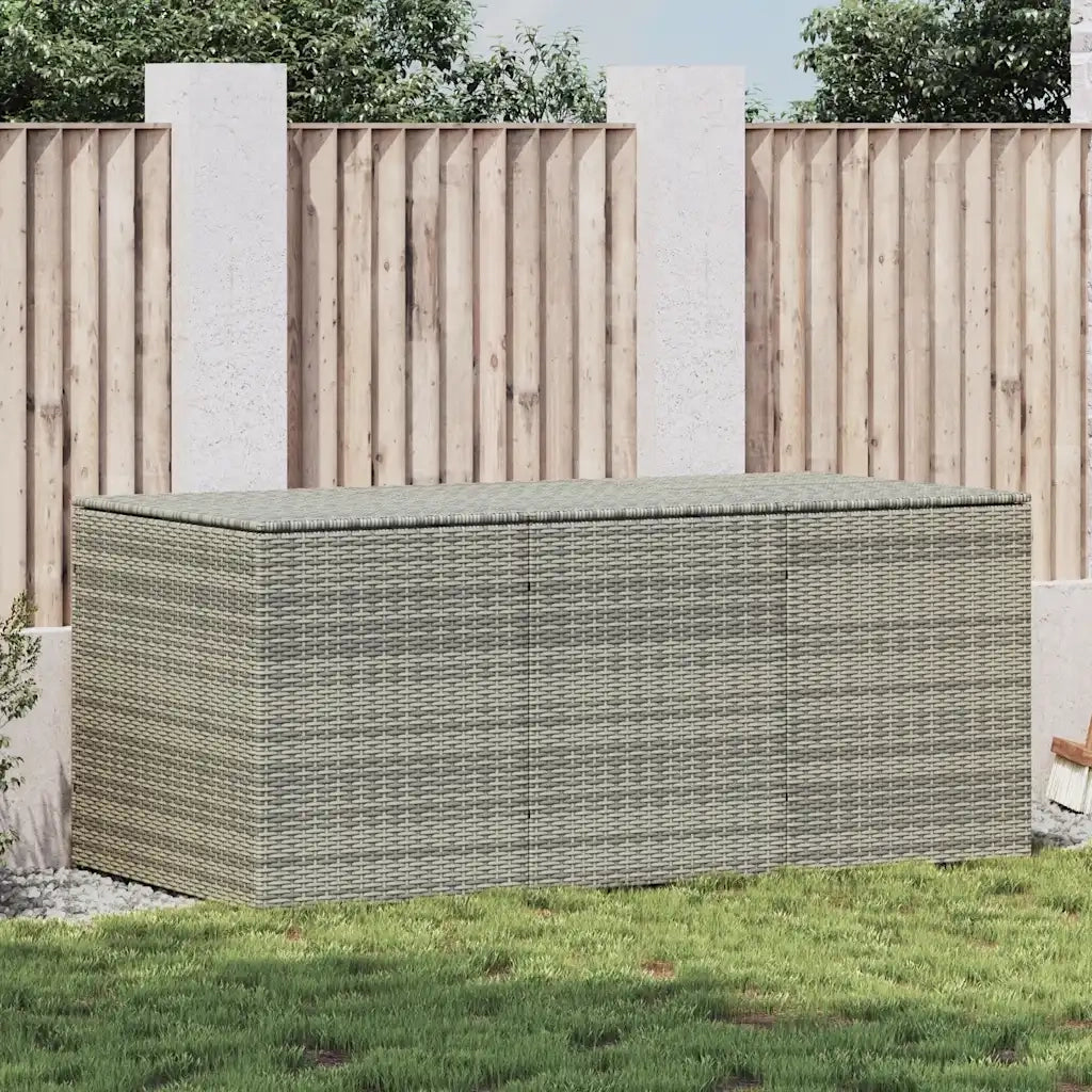 Baule da Giardino in Polyrattan 180x90x70 cm Grigio CFW4681175