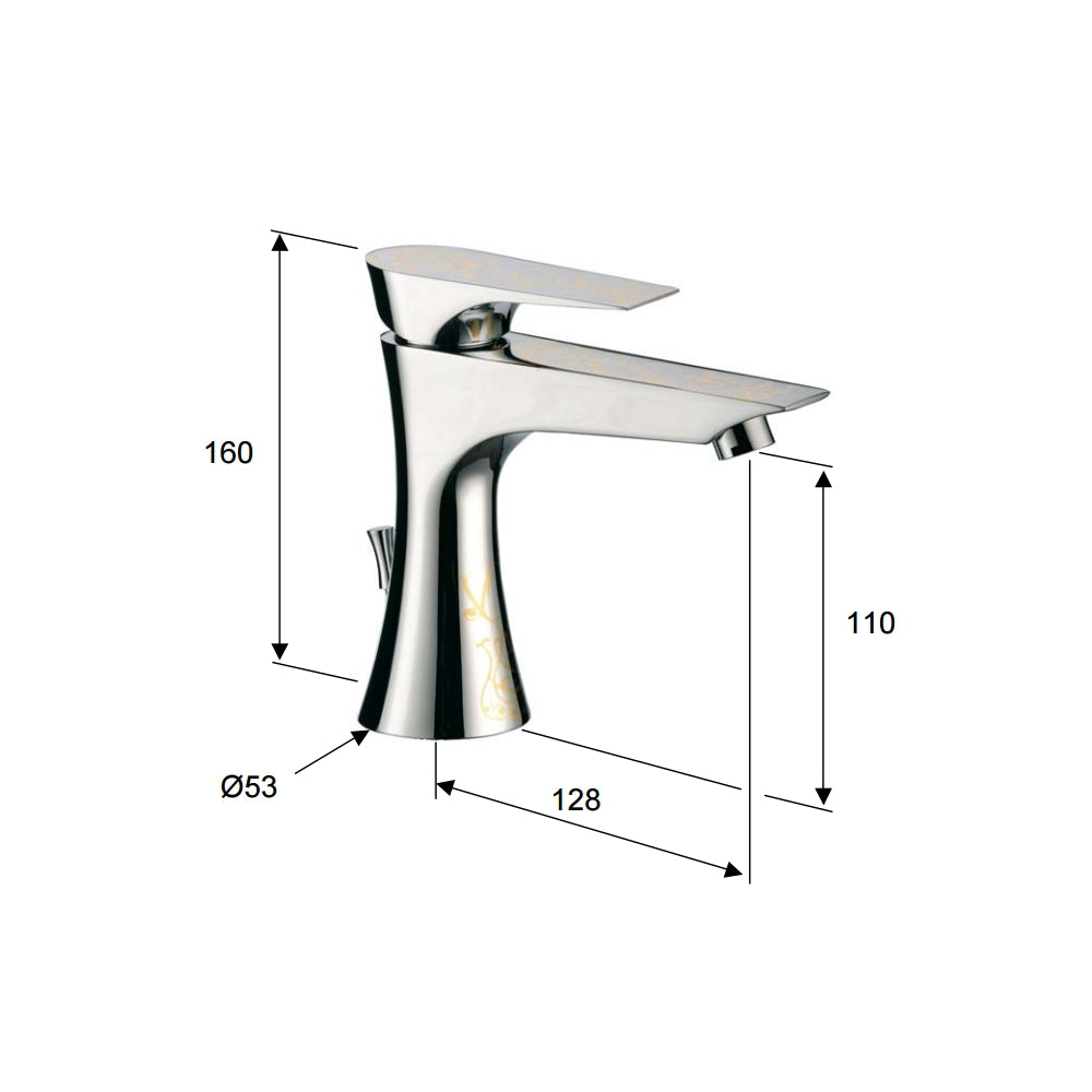 Diva rubinetto miscelatore per lavabo design moderno senza scarico