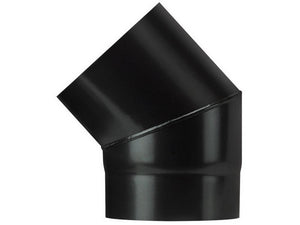 gomito 45¦ per stufa a legna porcellanato plus light col. nero opaco ï cm. 12 cod:ferx.vit54699