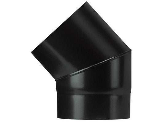 gomito 45¦ per stufa a legna porcellanato plus light col. nero opaco ï cm. 13 cod:ferx.vit54700