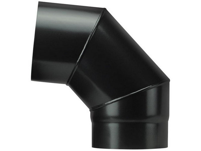 gomito 90¦ per stufa a legna porcellanato plus light col. nero opaco ï cm. 15 cod:ferx.vit55086