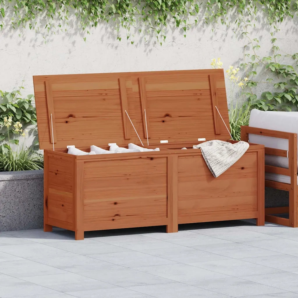 Scatola Cuscini Marrone 150x50x56 cm in Legno Massello di Abete cod mxl 66474