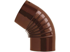 gomito 45¦ per stufa a legna porcellanato classic col. marrone ï cm. 12 cod:ferx.vit55012