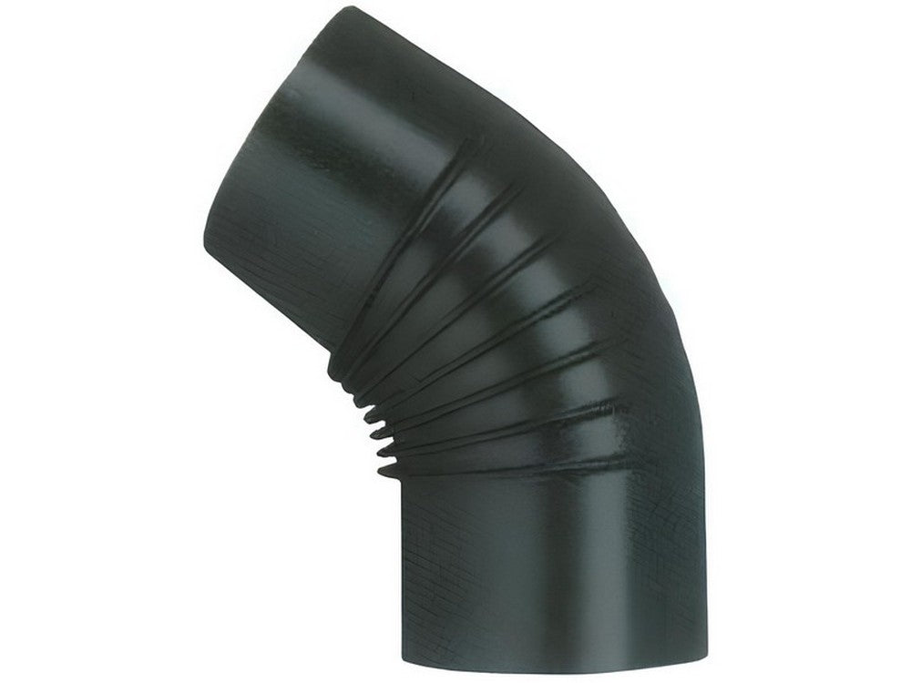 gomito 45¦ per stufa a legna porcellanato classic col. nero ï cm. 10 cod:ferx.vit55022