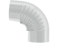 gomito 90¦ per stufa a legna porcellanato classic col. bianco ï cm. 13 cod:ferx.vit55035