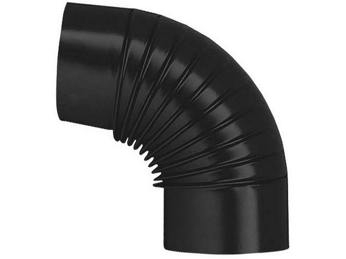gomito 90¦ per stufa a legna porcellanato classic col. nero ï cm. 10 cod:ferx.vit55031
