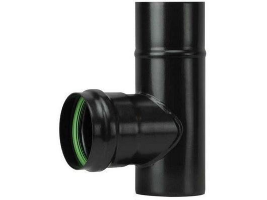 raccordo a t per stufa a pellet light (m/f) senza guarnizione col. nero opaco ï cm. 8 cod:ferx.vit55058