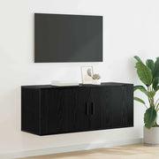 Mobile TV da parete Rovere Nero 100 x 34,5 x 40 cm