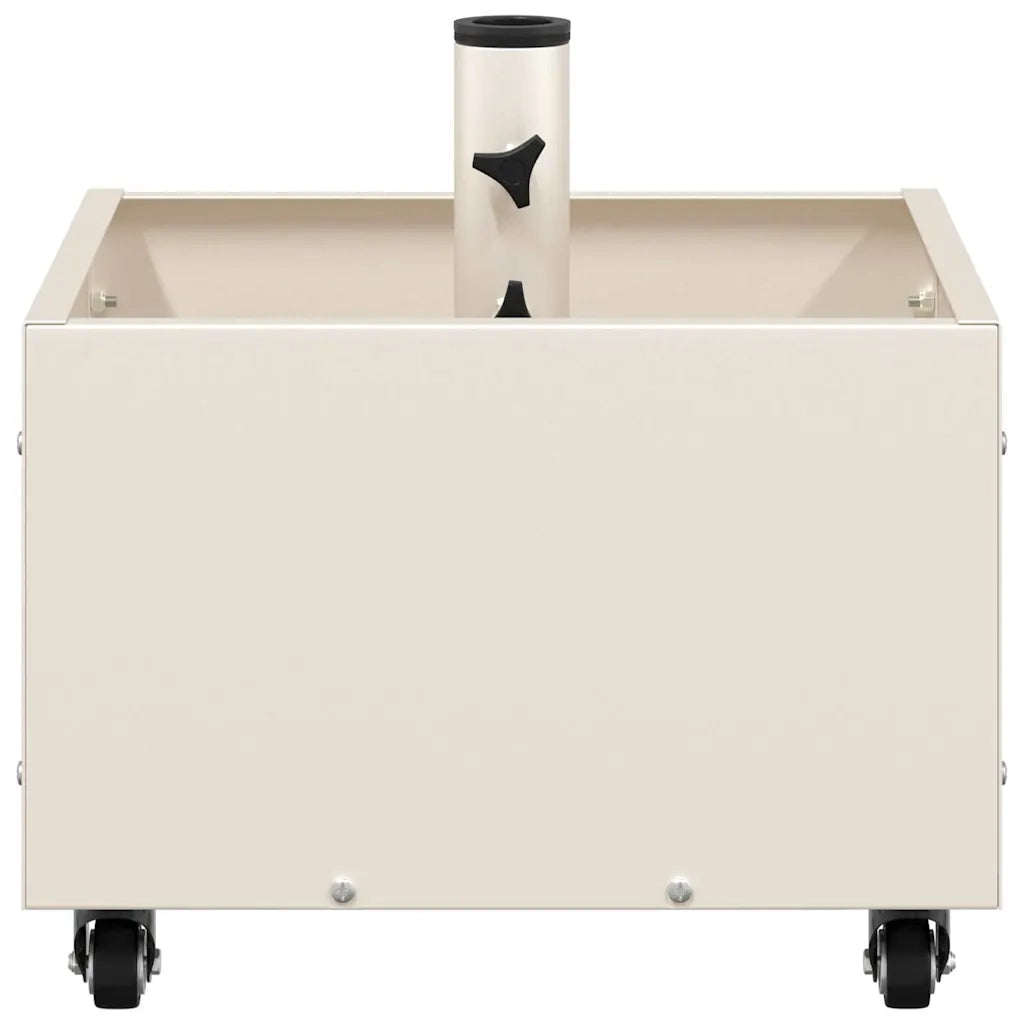 Base per ombrellone-Supporto per ombrellone Bianco 45 x 45 x 45 cm Acciaio