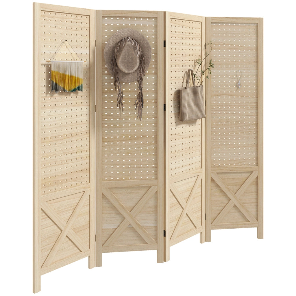 Paravento in legno per bambini ¨C zephmum ¨C naturale 152x144.5 cm