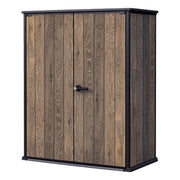 Mobile da Giardino Langdon, Armadio da Esterno Cassetti, 140x74x170h cm Marrone Noce