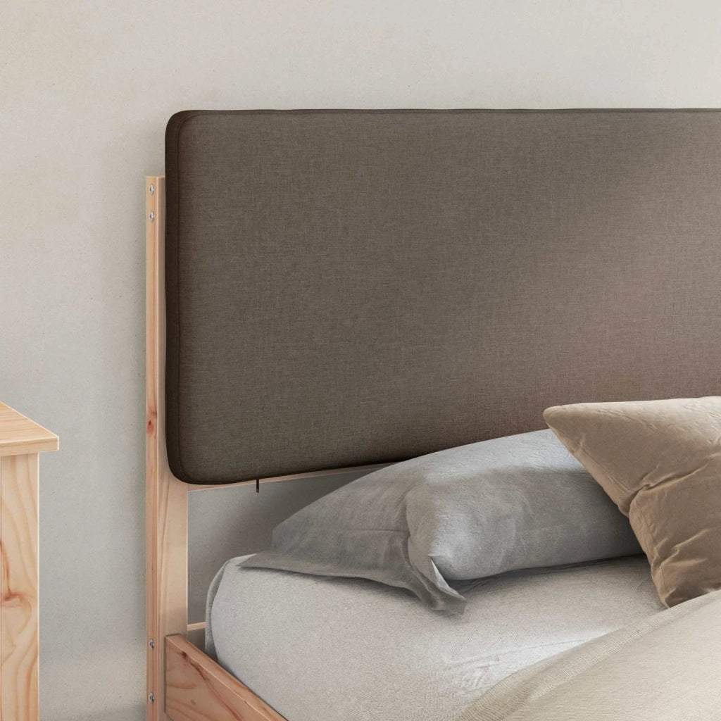 Letto con Testiera Rivestita Talpa 180 x 200 cm Pino massello