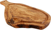 Snodo per taglio in olivo con maniglia e fessura, 40 x 20 cm