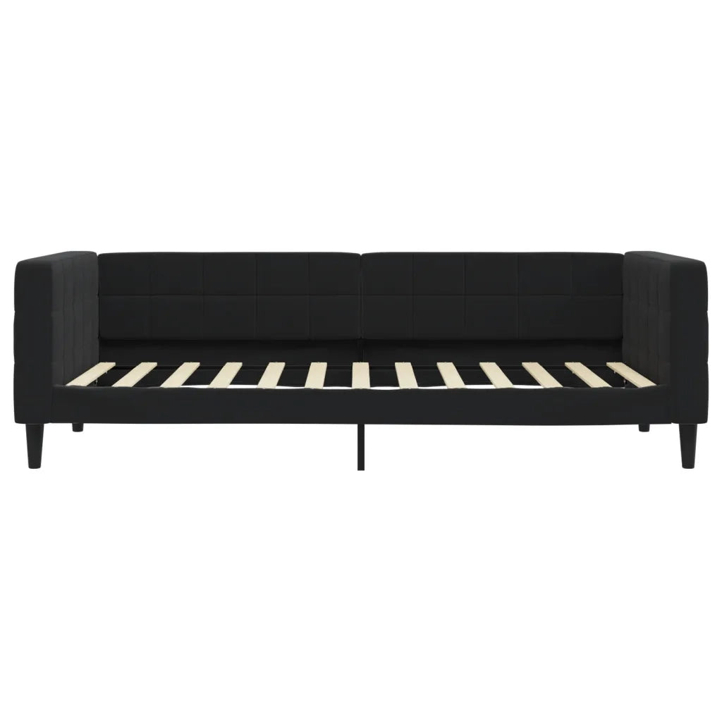 Divano Letto con Letto Estraibile Nero 90x200 cm in Velluto 3196695