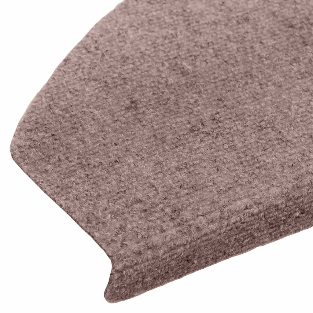 Tappetini per scale autoadesivi 15 pcs Beige 80 x 24,5 x 3,5 cm