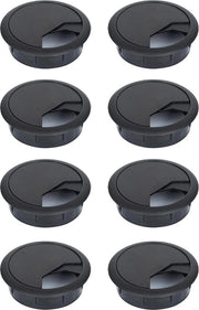 Cavo di passaggio 60 mm per ufficio - Nero - 8 pezzi - Installazione semplice e gestione elegante dello spazio