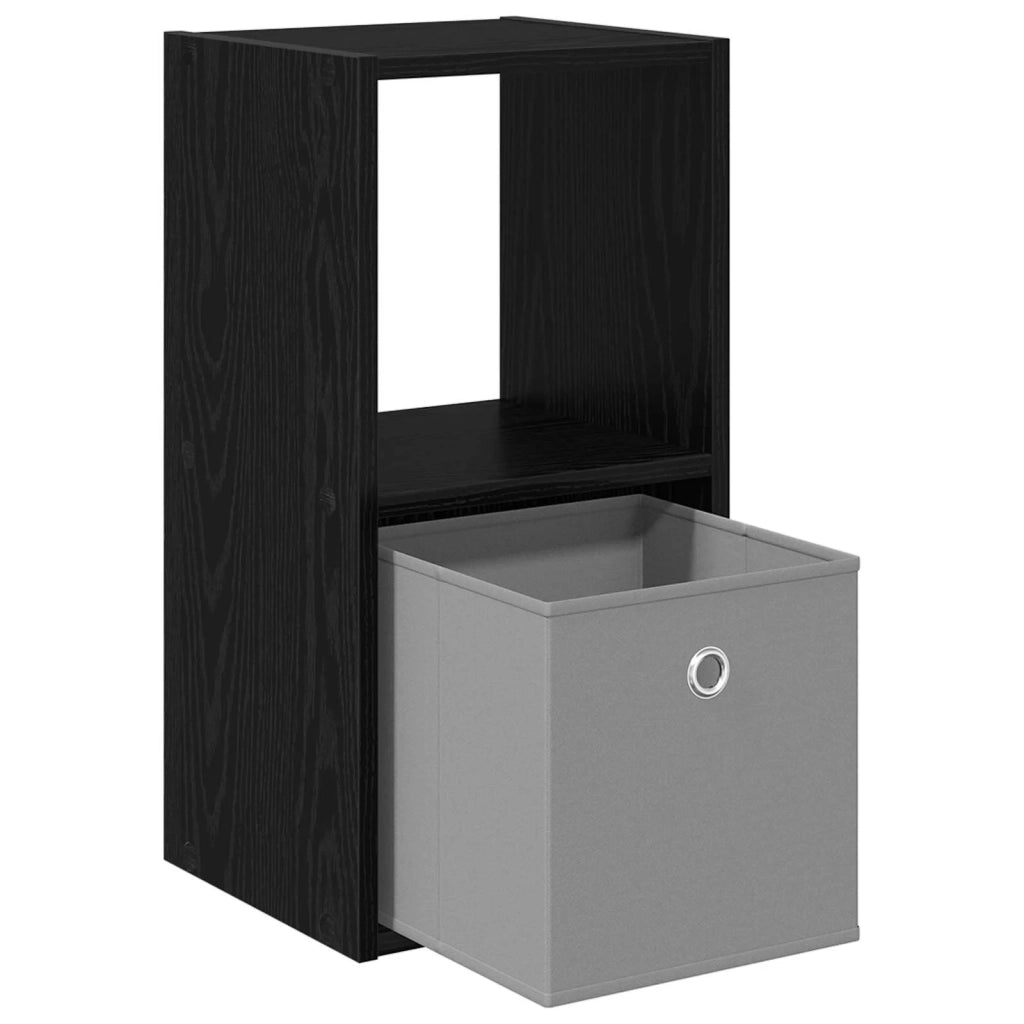 Comodino Rovere Nero 30,5 x 27 x 59,5 cm Legno multistrato 8000614