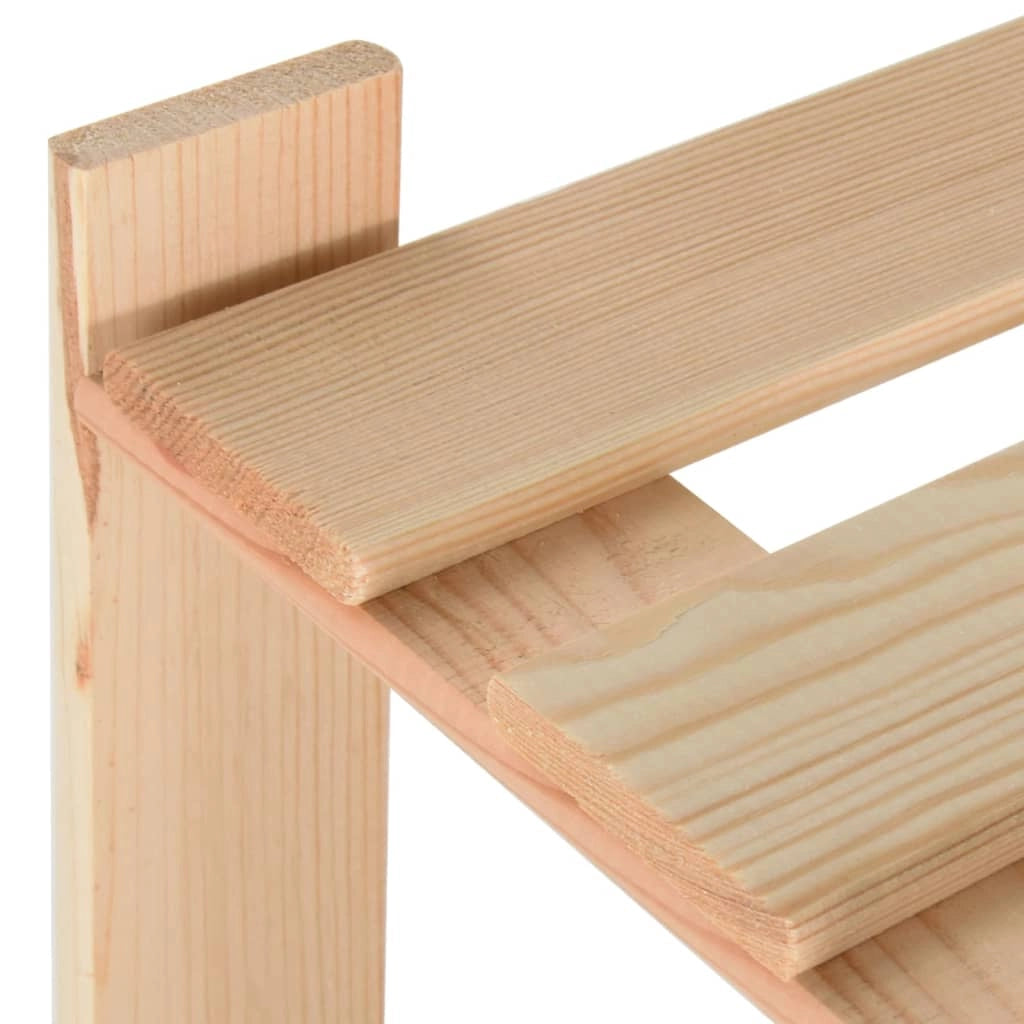 Scaffale portaoggetti a 3 ripiani 60 x 28,5 x 90 cm legno di pino massello 02_0000653