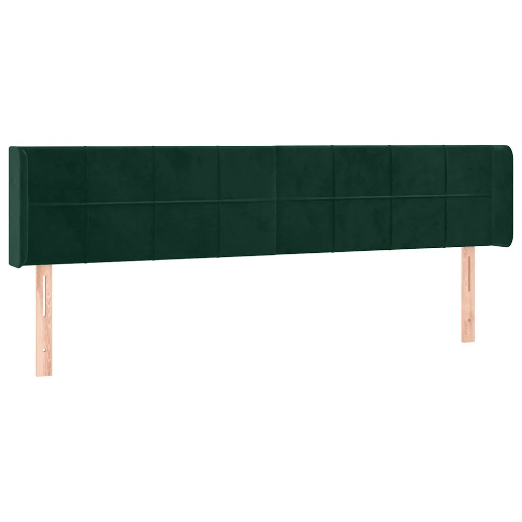 Testiera a LED Verde Scuro 163x16x78/88 cm in Velluto 3123293