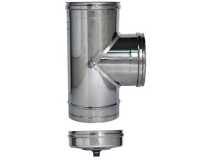raccordo a t inox aisi 316l per stufe + tappo ï cm.12 fem/fem/mas cod:ferx.vit29364