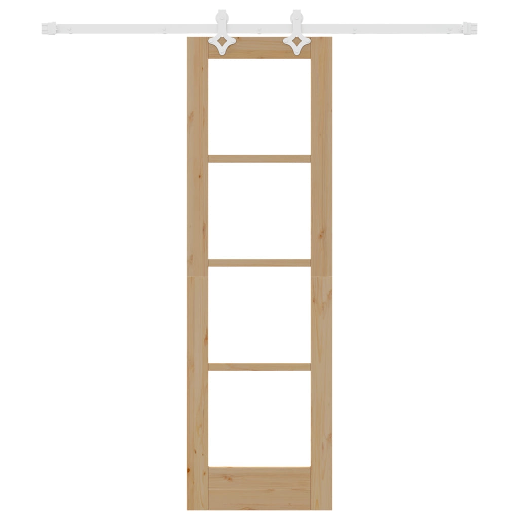Set di porte scorrevoli  con hardware 61x198.5 cm in legno massello di pino