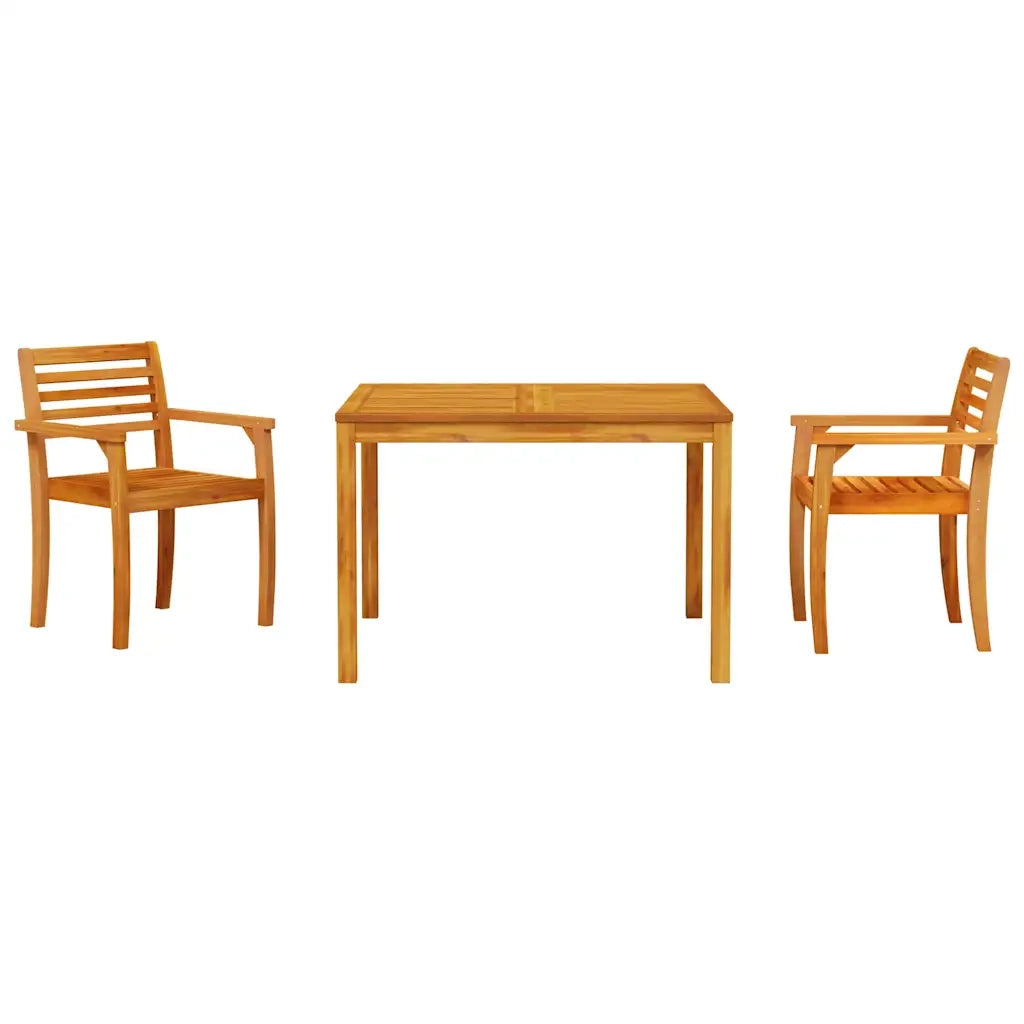 Set da Pranzo per Giardino 3 pcs Marrone 3375671