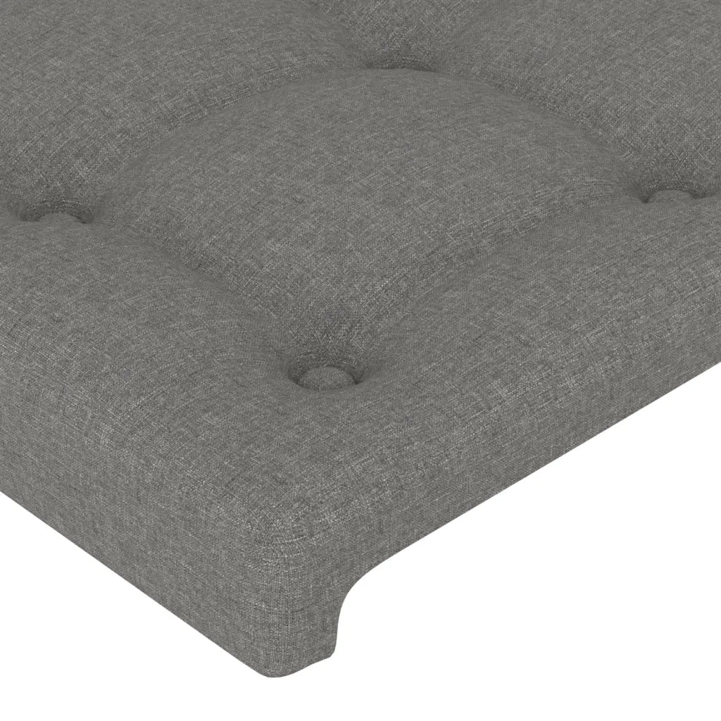 Testiera a LED Grigio Scuro 163x16x78/88 cm in Tessuto 3123677