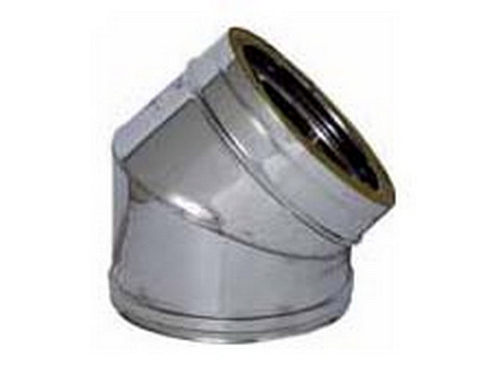 gomito a 45¦ doppia parete per stufa ï interno/esterno cm. 8/13 cod:ferx.vit41359